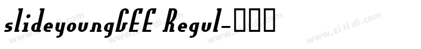 slideyoungGEE Regul字体转换